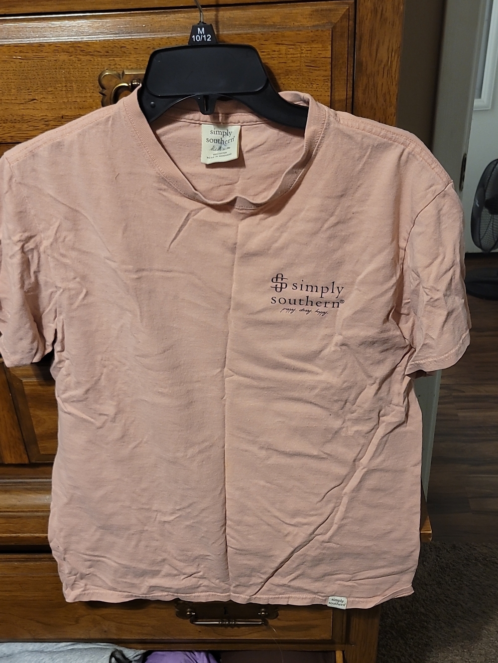 Simply Southern Men's Peach Short Sleeve Logo Tee